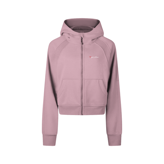 Cropped Zip-Through Hoodie